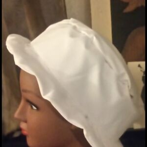 Elegant White Women's Bonnet